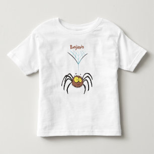 Synlig söt fluffy spider-tecknad t shirt