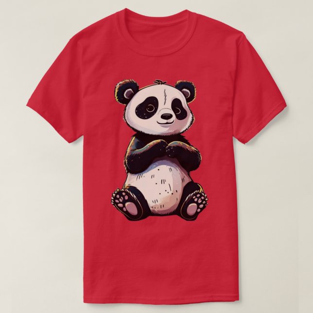 Synlig söt Panda 1 T Shirt (Design framsida)