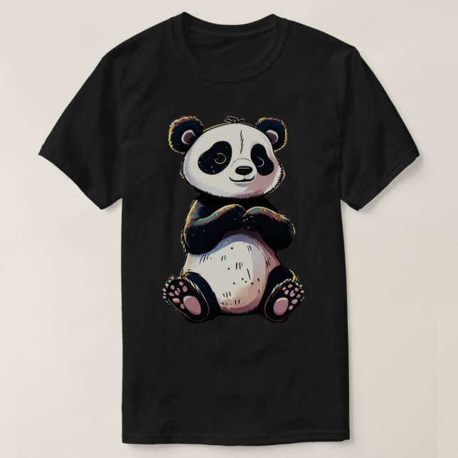 Synlig söt Panda 1 T Shirt (Design framsida)