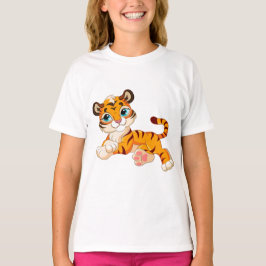 Synlig söt tiger unge t shirt
