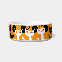 Synlig spooky Halloween-katter svartvit orange