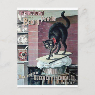 Synlig, svart bakpulver av katt vintage poster och vykort