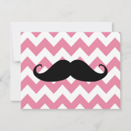 Synlig svart mustache och Rosa Chevron Mönster