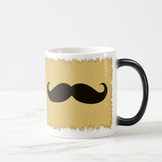 Synlig svart mustasch magisk mugg (Höger)