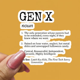 Synlig svartvit Generation X-definitionstyp Klistermärken