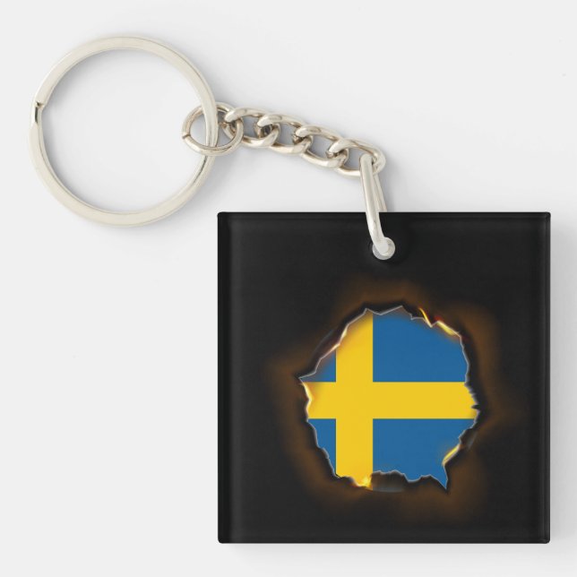 Synlig Sverige Flagga Inside Me,Svenska brännmärke (Framsidan)