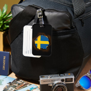 Synlig Sverige Flagga Inside Me,Svenska brännmärke Bagagebricka