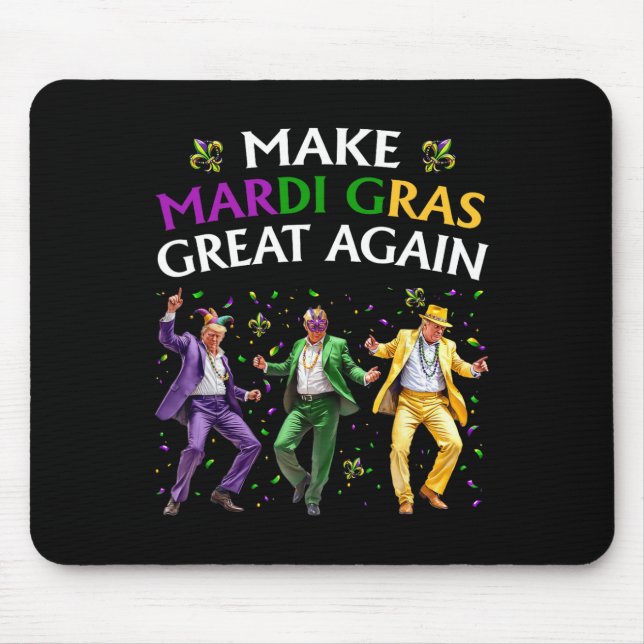 Synlig Trump Dancing Gör Mardi Gras Underbar igen Musmatta (Framsidan)