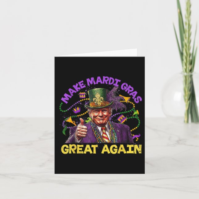 Synlig Trump Mardi Gras Gör Mardi Gras Underbar ig Kort (Framsida)