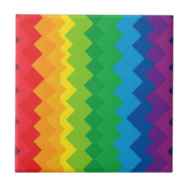 “Synlighet” – Ett abstrakt Pride-mönster #1 Kakelplatta