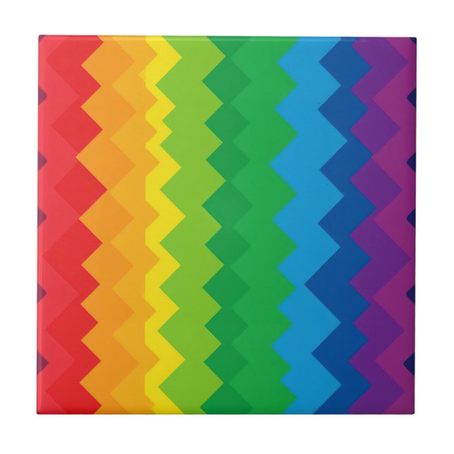 “Synlighet” – Ett abstrakt Pride-mönster #1 Kakelplatta (Framsidan)