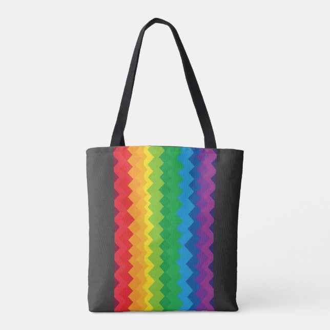 “Synlighet” – Ett abstrakt Pride-mönster #1 Tygkasse (Baksida)