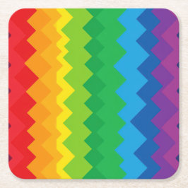 “Synlighet” – Ett abstrakt Pride-mönster #1 Underlägg Papper Kvadrat