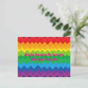 “Synlighet” – Ett abstrakt Pride-mönster Vykort