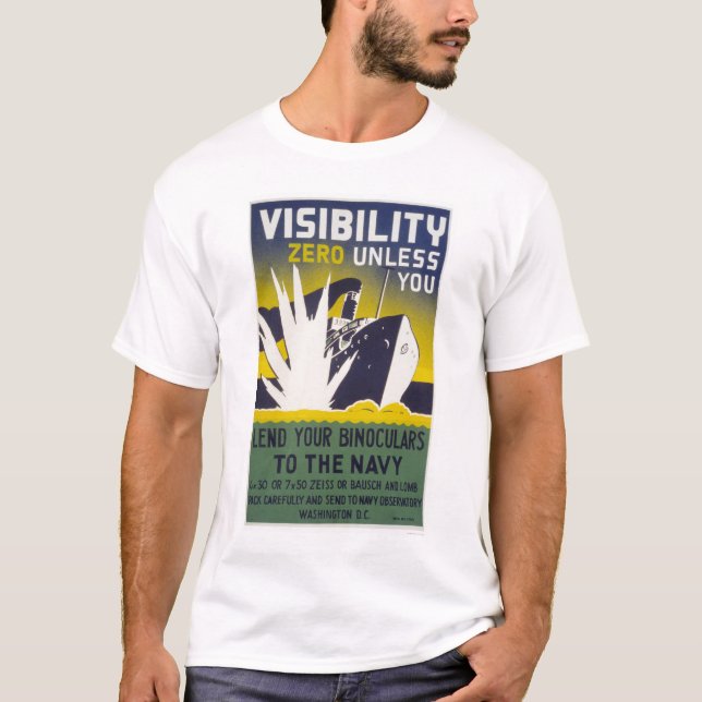 Synlighet nolla, om inte du lånar kikare - WPA T-shirt (Framsida)