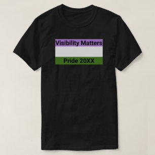 Synlighetsfaktorer Genderqueer Pride Flagga, stad T Shirt
