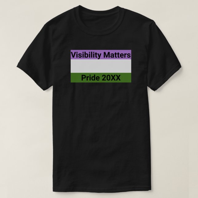 Synlighetsfaktorer Genderqueer Pride Flagga, stad T Shirt (Design framsida)