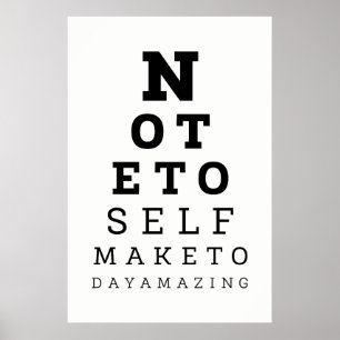 Synlighetstestanteckning för att själv göra dagens poster