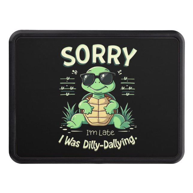 Synligt att jag är sen turtle med Retro Aesthetic Dragkroksskydd (Framsidan)