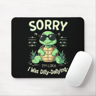 Synligt att jag är sen turtle med Retro Aesthetic Musmatta