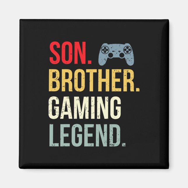 Synligt Gaming Boys Girls Manar Gamer Brother Vide Magnet (Framsidan)