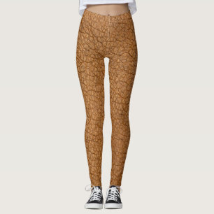 Synligt läderutseende leggings