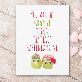Synligt sött vegans grapest sak valentine-vykort vykort