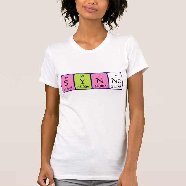 Synne Periodisk skjorta bord namn Tee Shirt (Framsida)