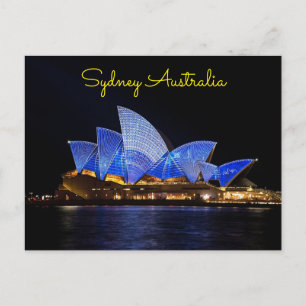 Synney Australien natttid Vykort
