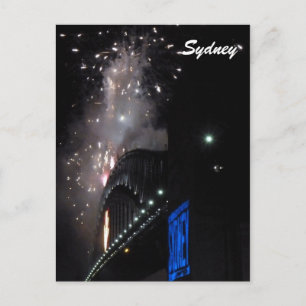 Synney bridge-fyrverkerier helg vykort