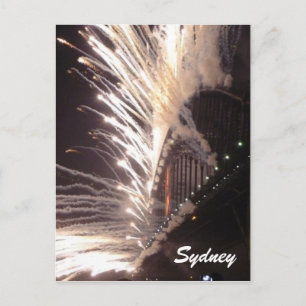 Synney Bridge-fyrverkerivit Helg Vykort