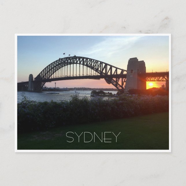 Synney bridge sunset vykort (Framsida)