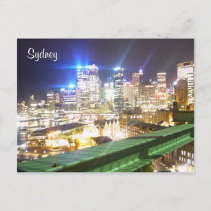 Synney night ljus vykort