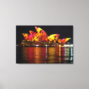 Synney opera house-orange canvastryck