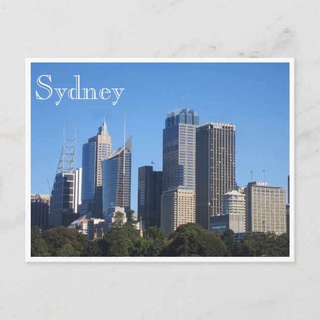 Synney Skyline Blue Vykort (Framsida)