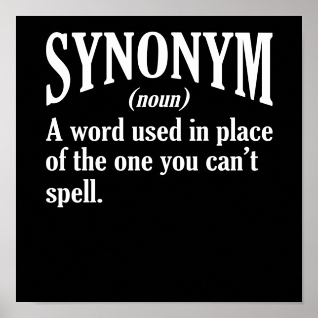 Synonym Definition English Language Teacher Poster (Framsidan)