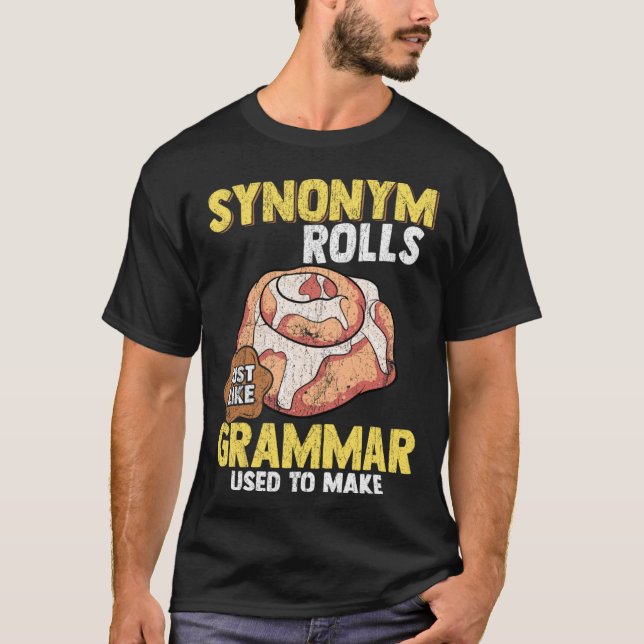 Synonym Rolls English Teacher Grammar Nerd T Shirt (Framsida)