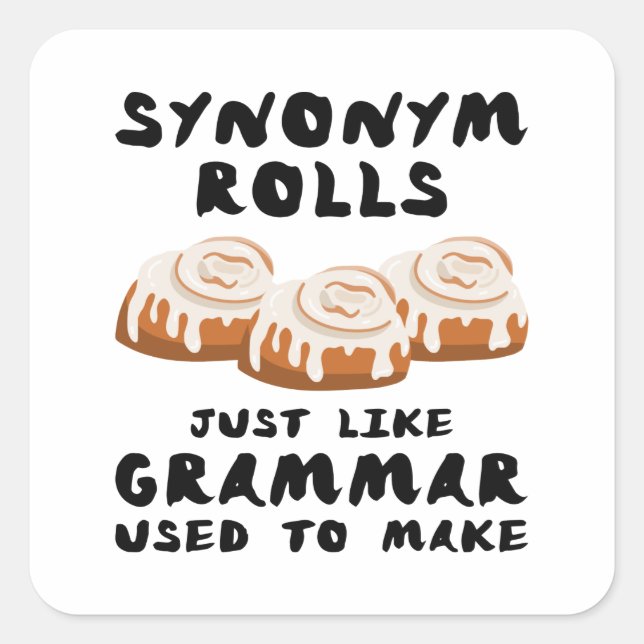 Synonym Rolls Fyrkantigt Klistermärke (Framsida)