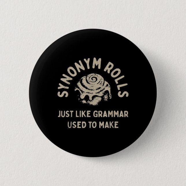 Synonym Rolls Joke Cinnamon Rolls Grammar Pun Funn Knapp (Framsida)