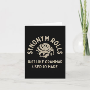 Synonym Rolls Joke Cinnamon Rolls Grammar Pun Funn Kort