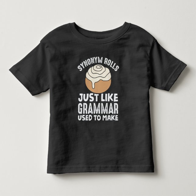 Synonym Rolls Meme English Grammar Teacher Pun T Shirt (Framsida)