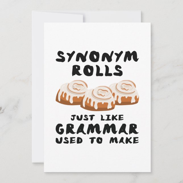 Synonym Rolls Tack Kort (Framsida)