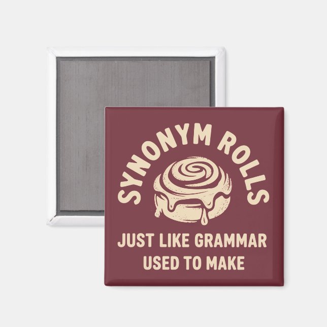 Synonym Rullar Precis Som Grammatik Används För At Magnet (Front/Back)