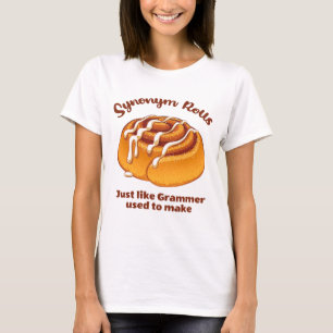 Synonyma rullar precis som Grammer som används för T Shirt
