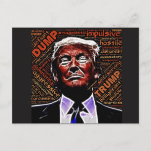 Synonymer för Trump med elfte Trump Ansikte Vykort