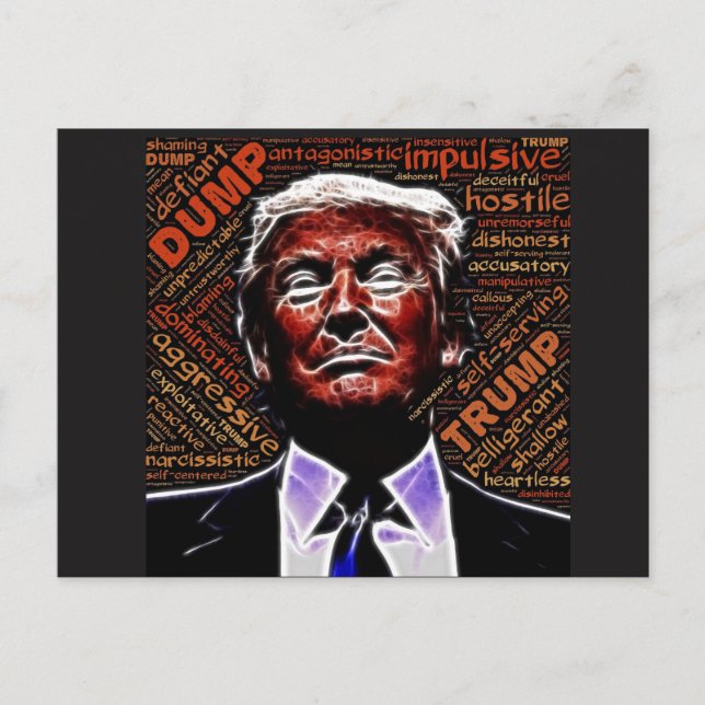 Synonymer för Trump med elfte Trump Ansikte Vykort (Framsida)
