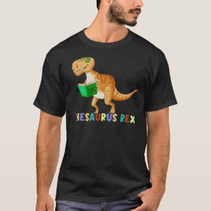 Synonymordbok Rex Reading Trex Dino Första skoldag T Shirt