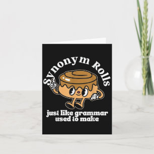 Synonymrullar Grammatikpunsch Vintage stil Kort