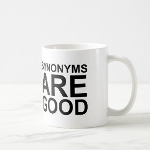 SYNONYMS ÄR BRA Rude Funny Language Joke Kaffemugg