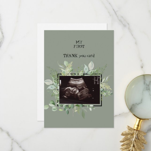Synpunkt för Ultrasound Sage Tack Baby Kort (Fram/Back In Situ)